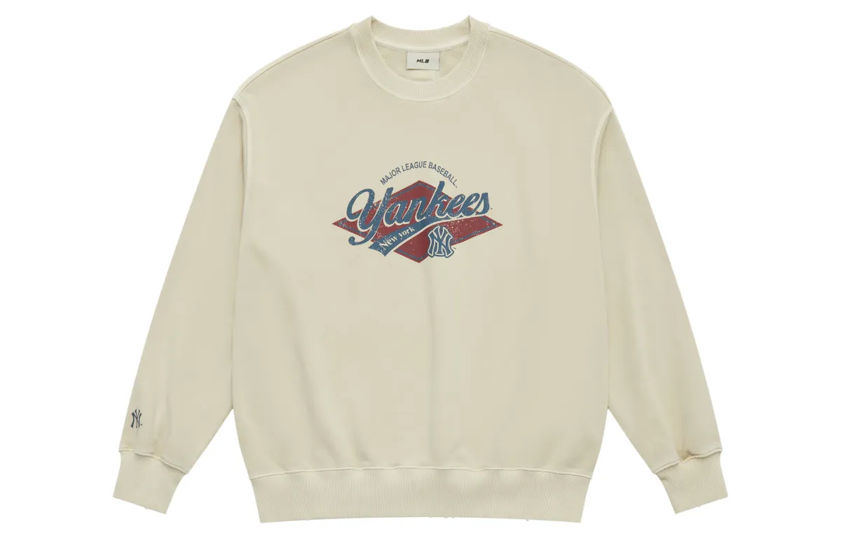 MLB Preppy Style Collection New York Yankees SS25 Sweatshirt Unisex Hemp Sand Brown