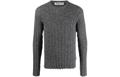 OFF-WHITE Arrow band ribbed knit jumper
