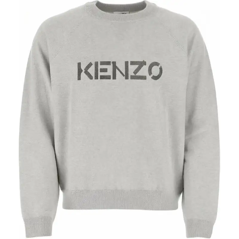KENZO Sweaters Men's Gray Crew Neck Moderate Other