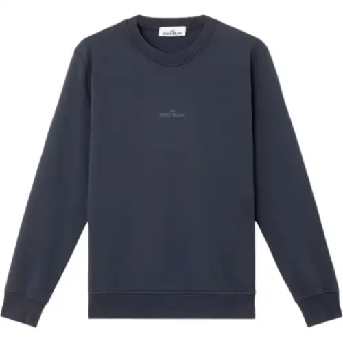 STONE ISLAND Logo Printed Crewneck Sweatshirt