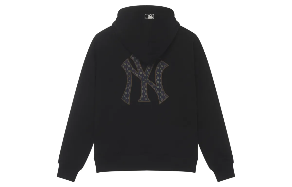 MLB MONOGRAM 24FW Pullover Hoodie Unisex Black