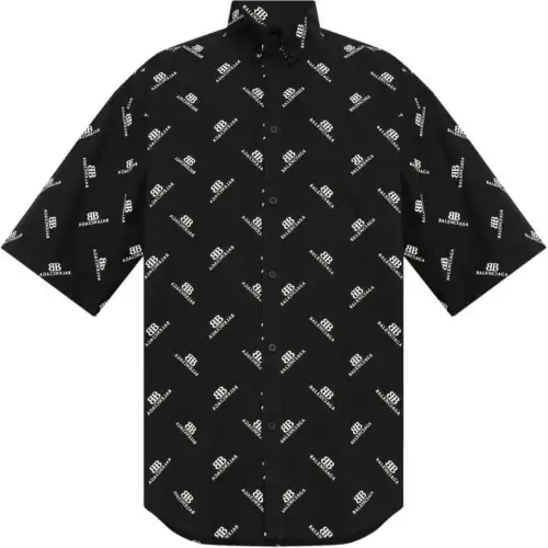 Balenciaga Bb Logo Printed Short Sleeved Shirt