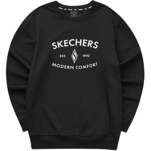 Skechers Elegant Diamond Collection Sweatshirt Unisex Carbon Black