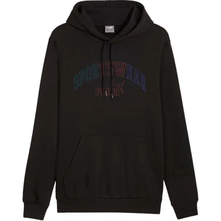PUMA ESS+ Sweatshirts Men's Black Hooded Moderate Straight Fit