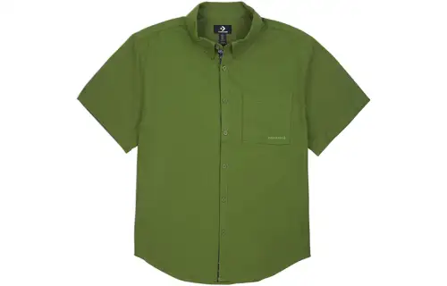 Converse Shirts Men's Oil Green Polo Collar Moderate Other
