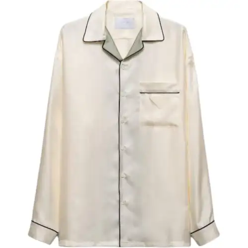 PRADA Shirts Men's Vanilla Lapel Moderate Other