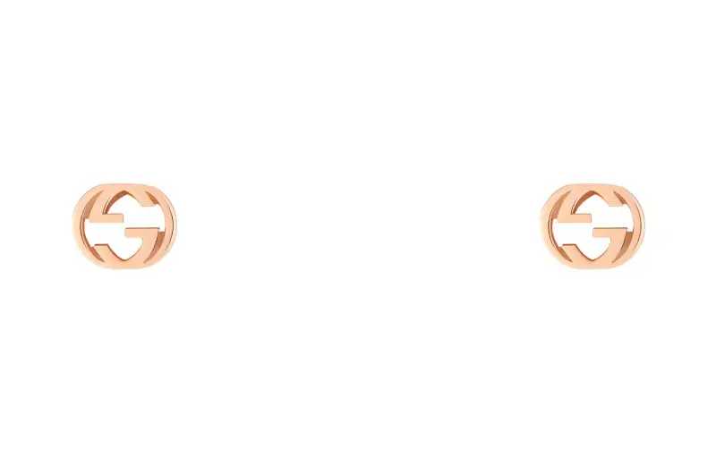 GUCCI Interlocking Stud Earrings