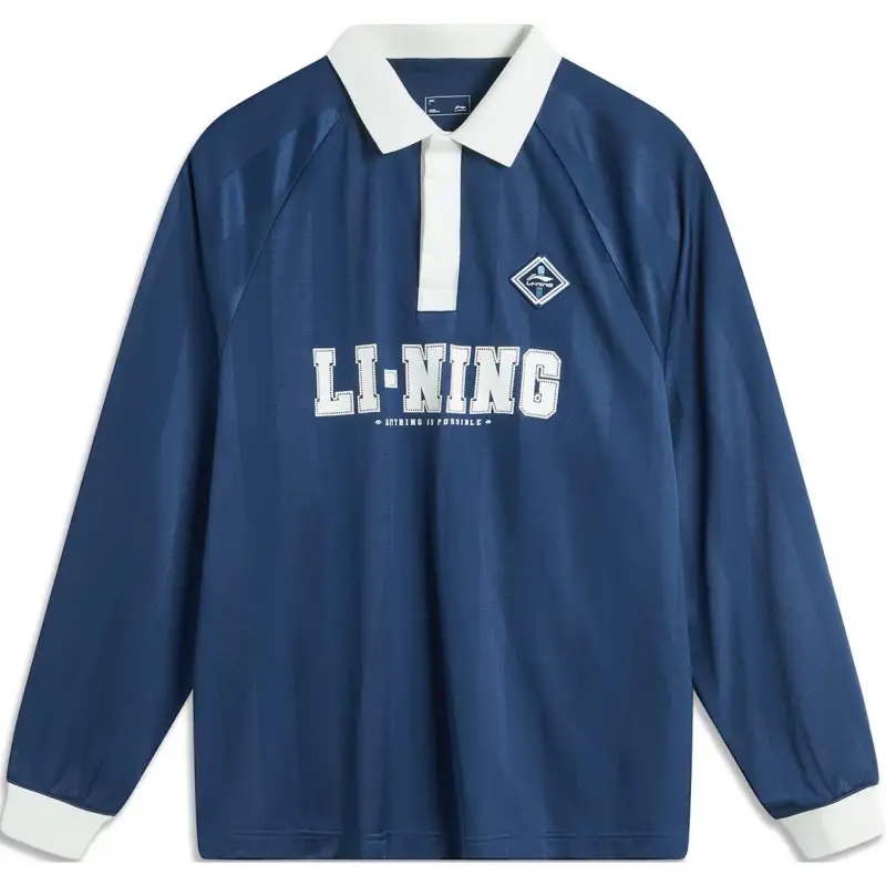 Li Ning Sports Life Collection Polo Shirt Men's Dark Simple Blue