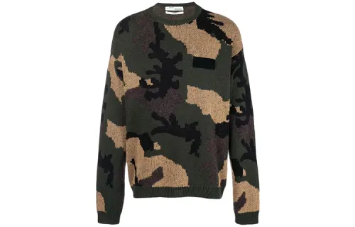 OFF WHITE SS19 Sweater Men's Green Camouflage