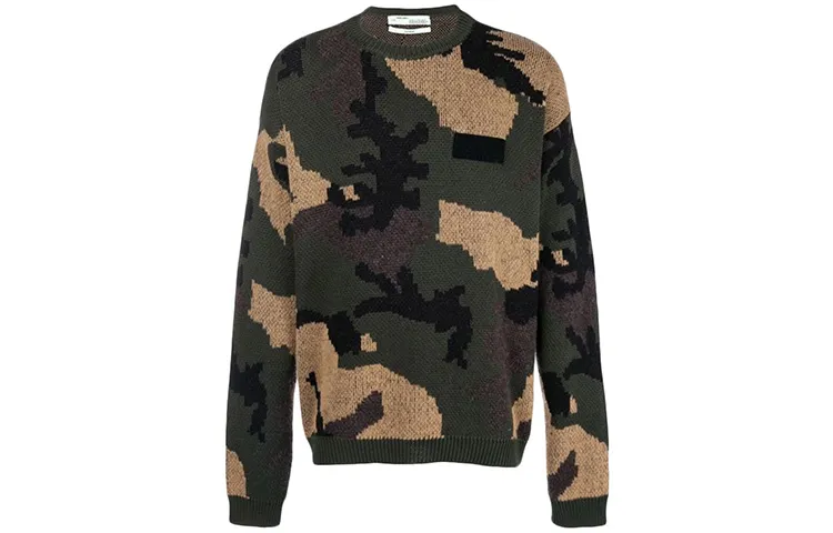 OFF WHITE SS19 Sweater Men's Green Camouflage