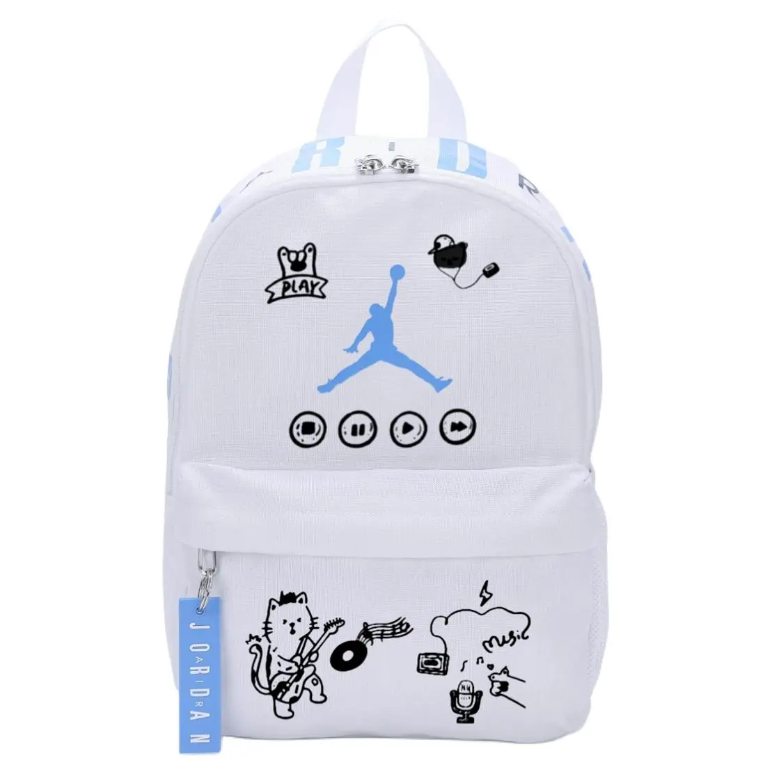 Jordan Polyester Backpack Unisex White