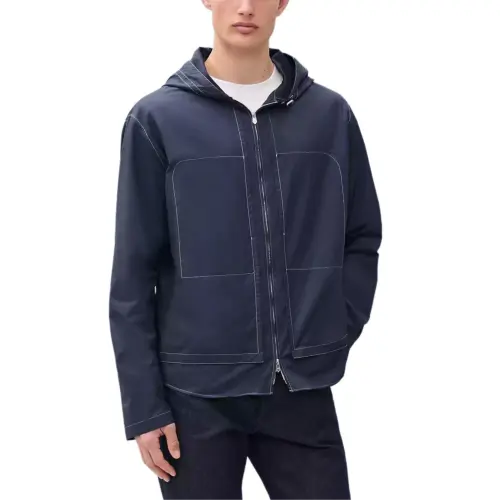HERMES Twin Jackets & Coats Men's Blue
