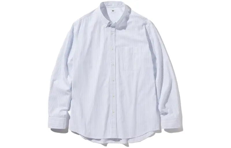 UNIQLO Shirts Men's Pink/Blue Pointed Collar Moderate Other