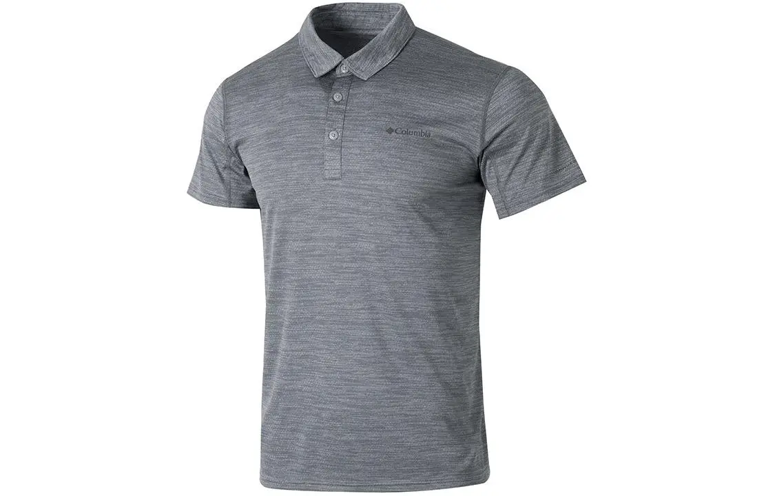 Columbia Polo Shirts Men's Gray Polo Collar Moderate Straight Fit