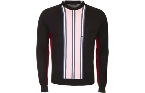 PRADA Sweaters Men's Black Crew Neck Moderate Other