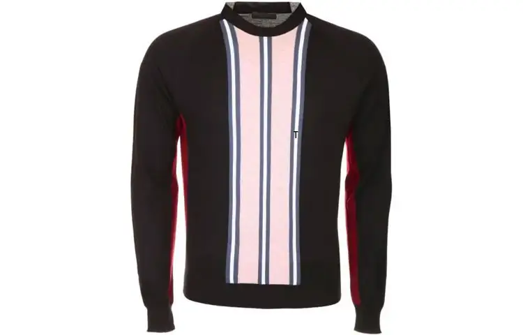 PRADA Sweaters Men's Black Crew Neck Moderate Other