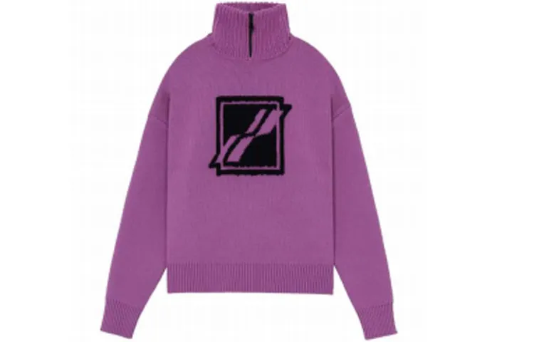WE11DONE Sweaters Unisex Purple Turtleneck Moderate Other