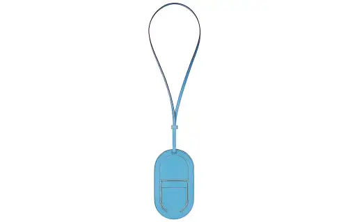 HERMES In The Loop Chevre Mysore Goatskin Cell Phone Pouch Small Women's Sky Blue