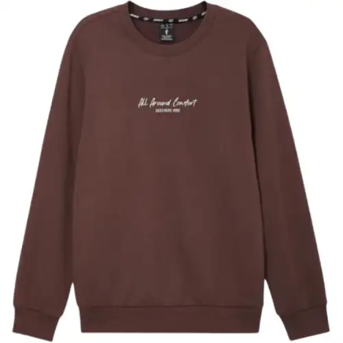 Skechers Sports League Collection Sweatshirt Unisex Caramel Brown