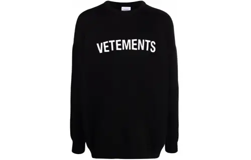 Vetements Sweaters Unisex Black Crew Neck Moderate Other
