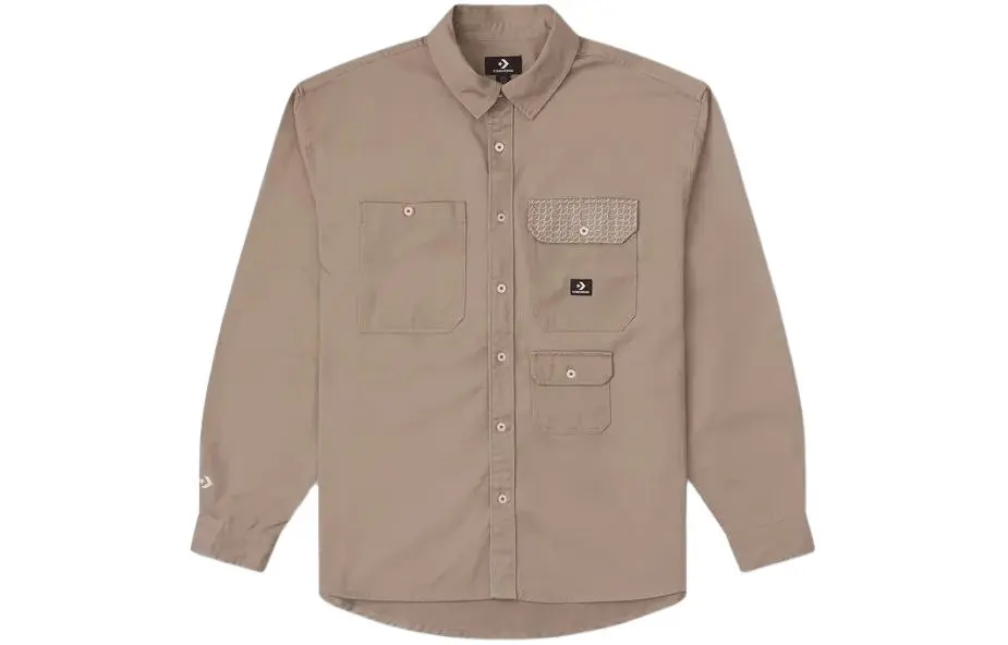 Converse CNY Shirts Men's Khaki Lapel Moderate Other