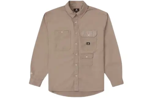 Converse CNY Shirts Men's Khaki Lapel Moderate Other