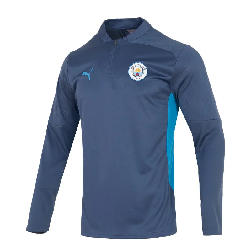 PUMA Sweatshirts Men's Blue Stand Collar Moderate Regular