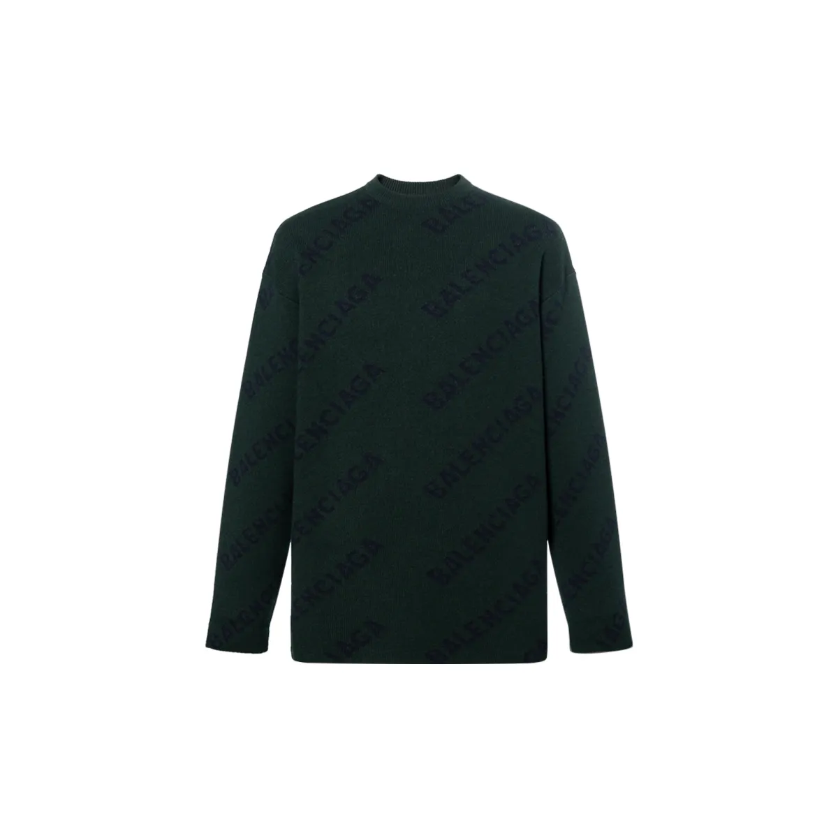 Balenciaga Sweaters Men's Green Crew Neck Moderate Other
