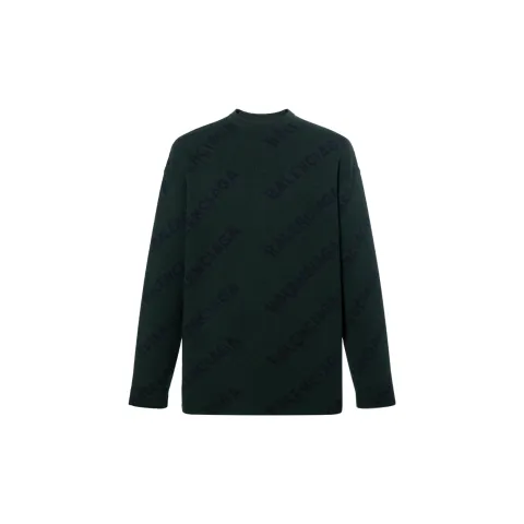 Balenciaga Sweaters Men's Green Crew Neck Moderate Other