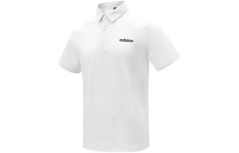 Adidas Polo Shirts Men's White Polo Collar Moderate Straight Fit