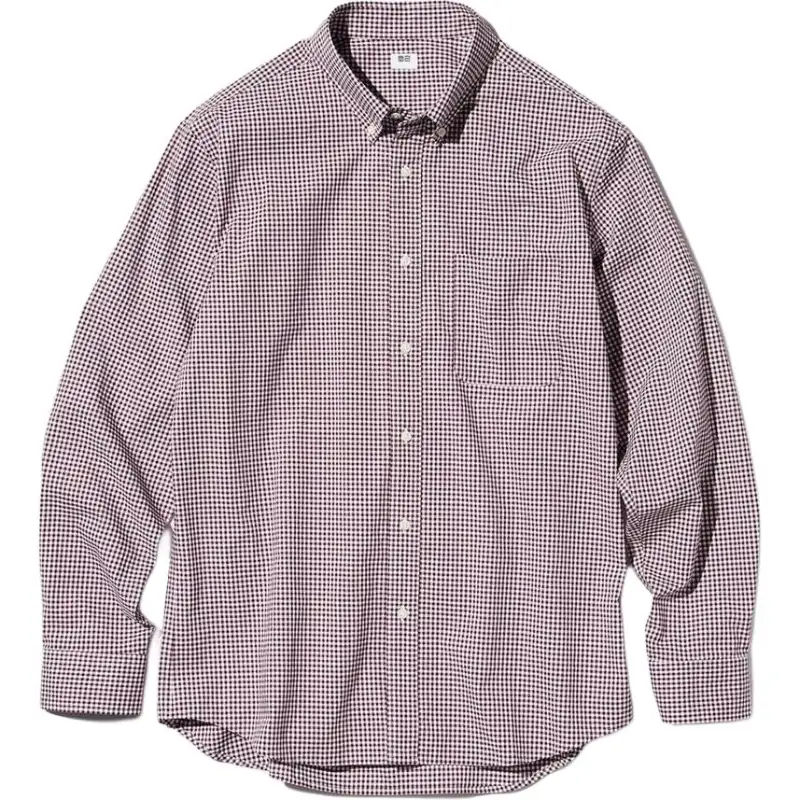 UNIQLO Shirts Unisex Maroon Lapel Thin Other
