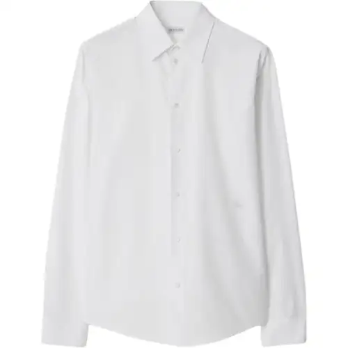 Burberry Shirts Men's White Pointed Collar Moderate Other