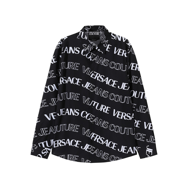 Мужская рубашка Versace JEANS COUTURE SS24 (черная)