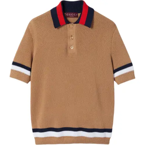 GUCCI Lido Polo Shirt Men's Camel