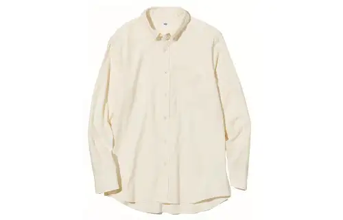 UNIQLO Shirts Unisex Ivory Pointed Collar Moderate Other