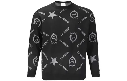 Li Ning Sweaters Men's Black Crew Neck Moderate Other