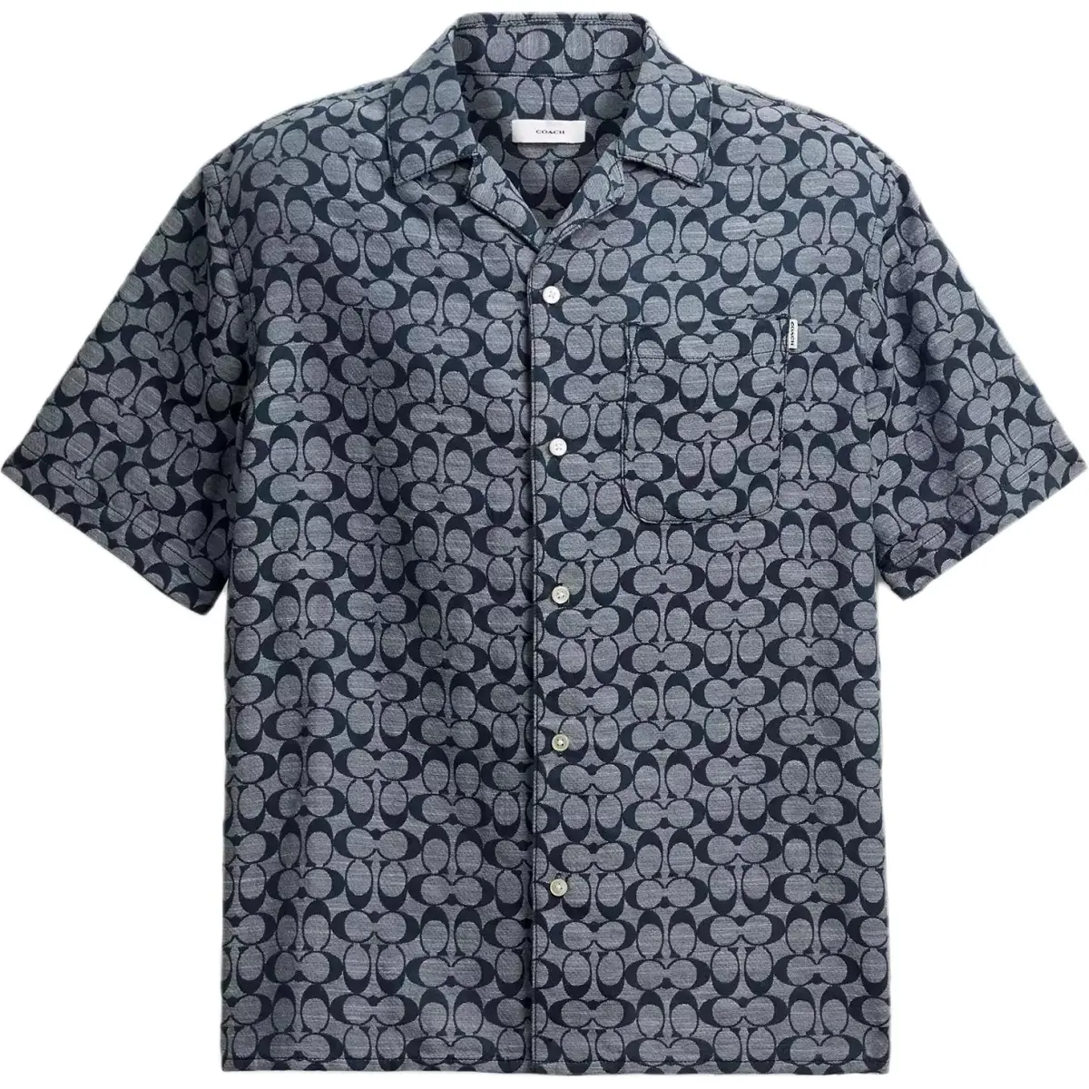 COACH Shirts Men's Blue Lapel Moderate