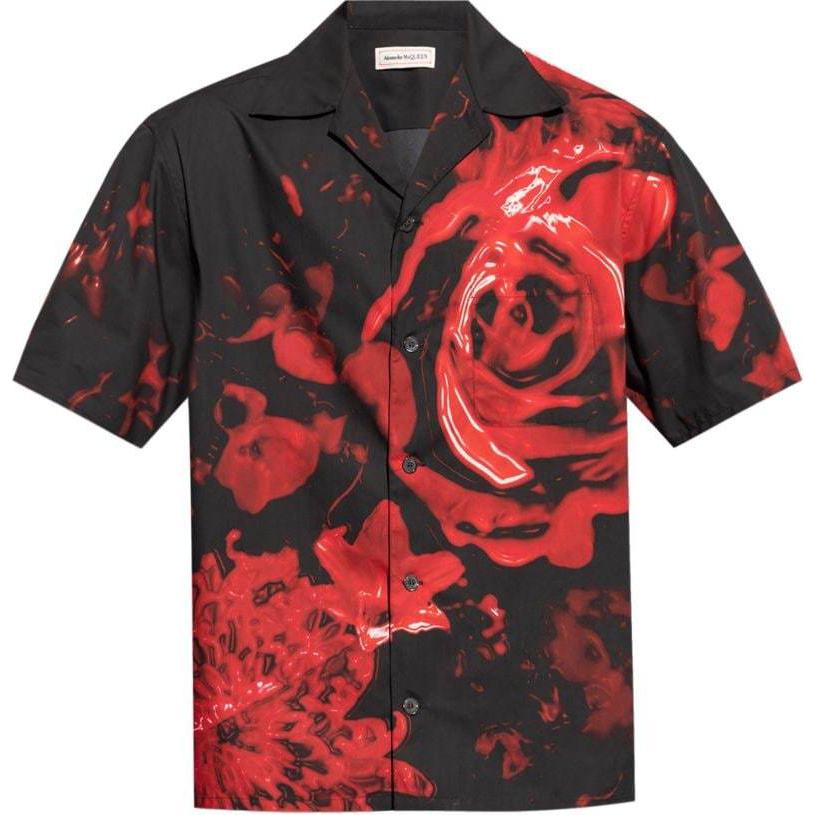 Мужская рубашка Alexander McQueen (черная)