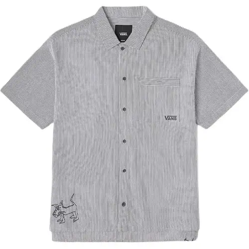 Vans Shirt Men's Gray White Stripes