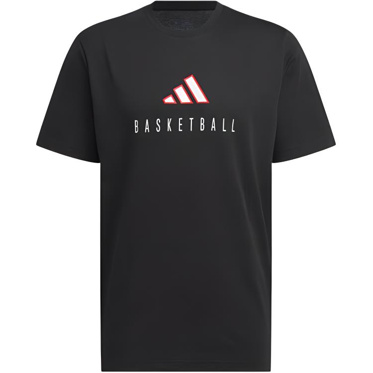 Adidas Free Shipping With AdiClub Worldwide Hoops Logo Performance Graphic Tee