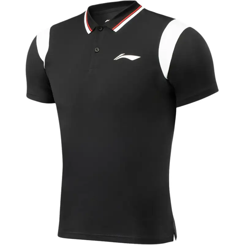 Li Ning Badminton Collection Polo Shirt Unisex Black