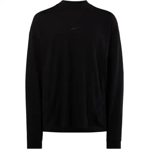 Reebok Sweatshirts Unisex Black Stand Collar Moderate Regular