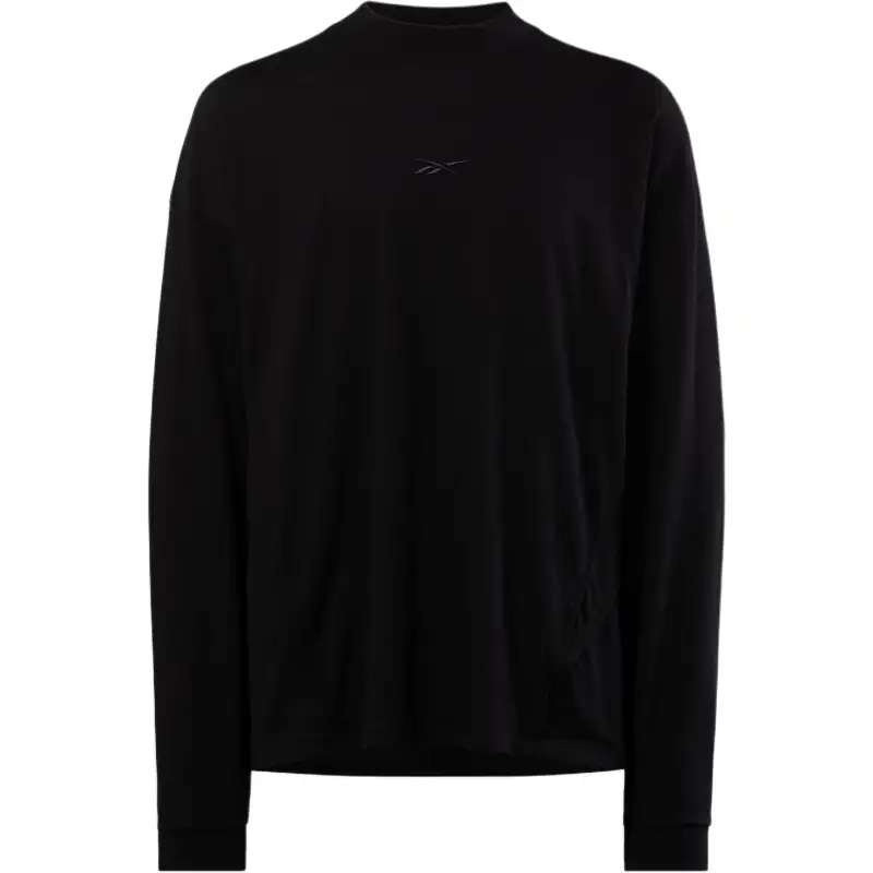 Reebok Sweatshirts Unisex Black Stand Collar Moderate Regular