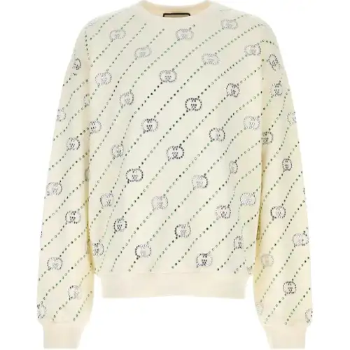 GUCCI Logo Embellished Crewneck Sweatshirt