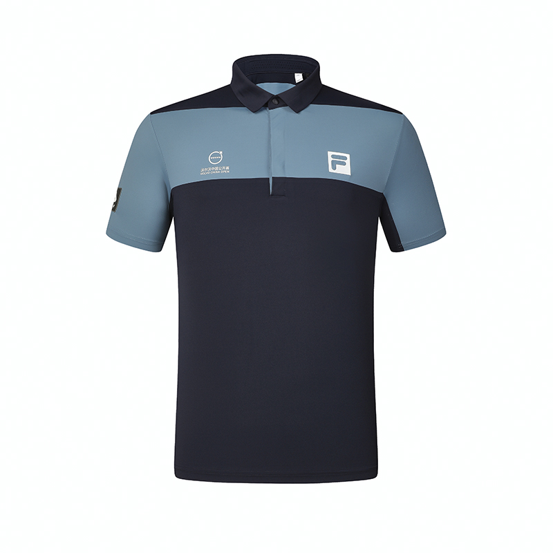 FILA Polo Shirts Men's Tide Blue Polo Collar Moderate Other