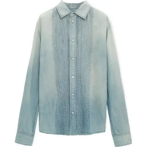 LOEWE FW24 Shirt Men's Bleached Indigo