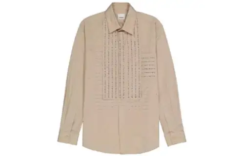 Burberry Shirts Men's Beige Polo Collar Moderate Other