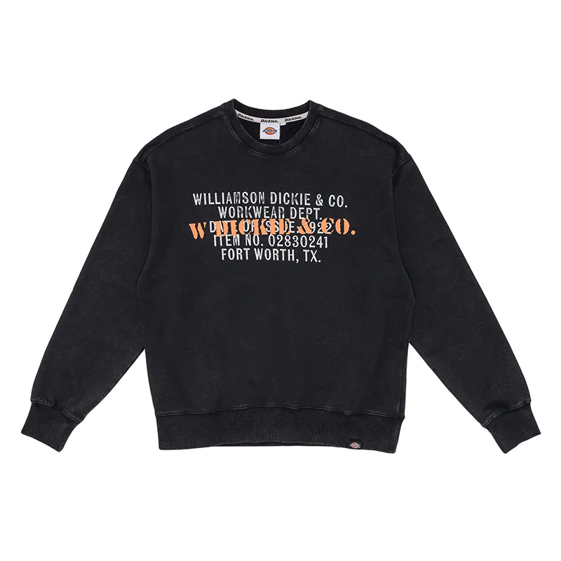 Dickies Sweatshirt, Black DK0A87FTBLK Unisex