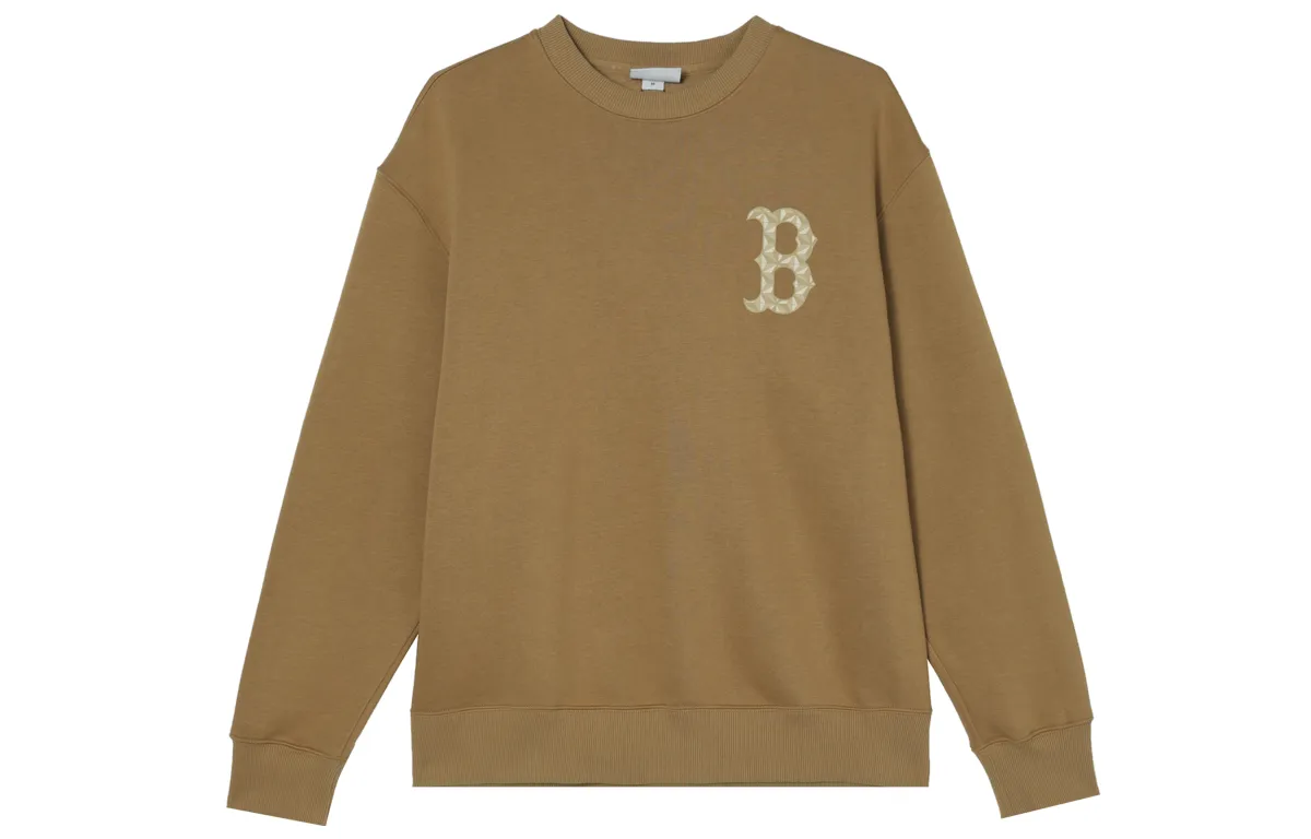 MLB Boston Red Sox MONOGRAM BIG LUX Sweatshirt Unisex Camel