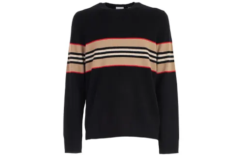 Burberry Sweaters Men's Black Crew Neck Moderate Other